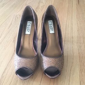 Evening high heels open toes